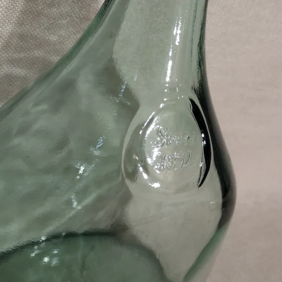 VTG Paul Masson Aqua Green Glass Bottle Embossed Since 1852 - Picture 2 of 9